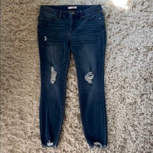 LC Lauren Conrad Super Skinny Distressed Jeans